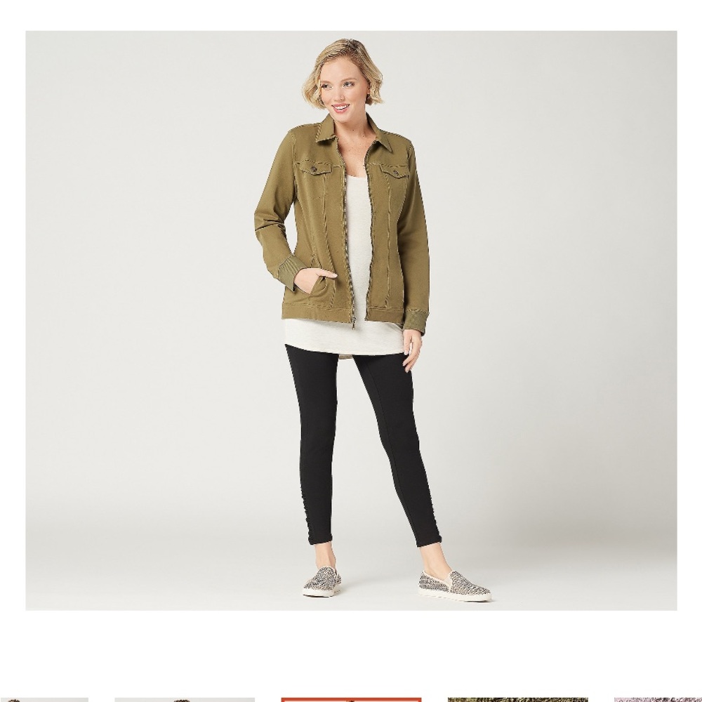Denim&Co Women's Olive Field Jacket - Picture 3 of 3